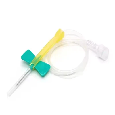 Biztonsági fejbőr vénás készlet pillangó vérvételi tűvel, sterilizált pillangó típusú 18G 20G 21G 23G 24G 25G 27G